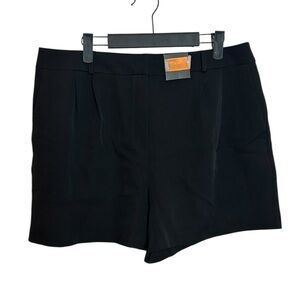 Nwt Simply Styled Black Pleated Suiting Shorts